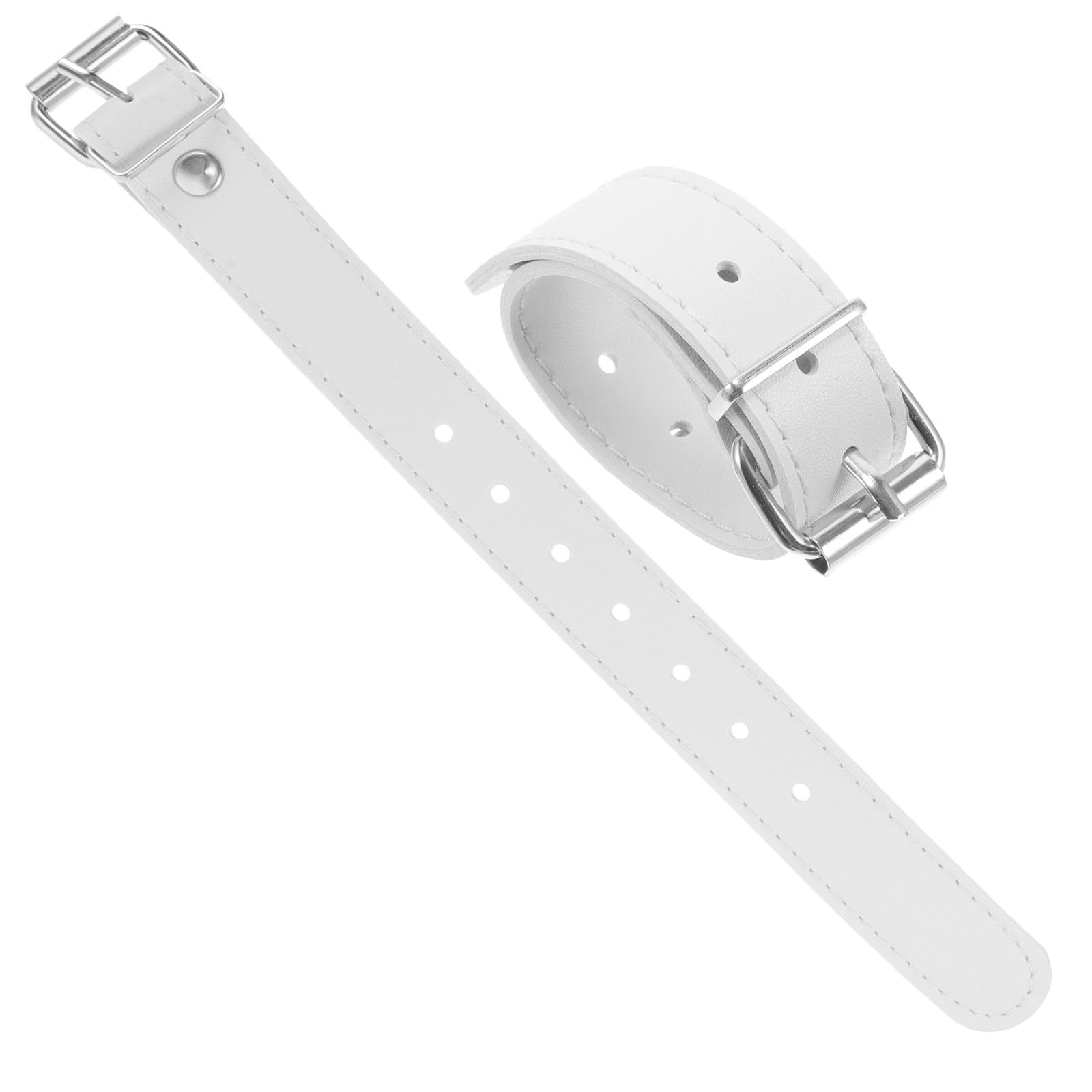 HANABASS 1 Pair Bike Basket Straps, Adjustable Cruiser Bike Basket Leather Straps, Bike Rack Strap, Bike Container Belt, Bike Accessories, for Bicycle Trike Scooter Balance Bike White