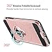 Vofolen Kickstand Case for iPhone 8 Plus Case 7 Plus Case Ring Holder Stand Rotable Clip Hybrid Shield Heavy Duty Armor Dual Layer Protective Hard Shell Bumper Cover for iPhone 8 Plus 7 Plus Rose Gold