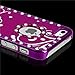 Pandamimi Deluxe Rose Pink Bling Diamond Rhinestone Aluminum Chrome Hard Case Cover for Apple iPhone 5 5G , Screen Protector