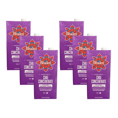 Bhakti Chai Fresh Ginger & Black Tea Concentrate, Unsweetened, Vegan, Organic, Fair Trade