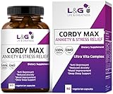 CORDY MAX – Natural Anxiety Relief and Stress Support Supplement 12 Natural Fast Acting Anti Anxiety Herbal Ingredients for Adults to Overcoming Anxiety Disorders and Stress, Works Better and Longer