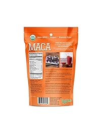 Soul Organics Polvo de maca orgánica, pura y certificada, gelatinizada al natural para una mayor...