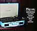 Vintage Portable Turntable - 3 Speed Record Player Suitcase - Built in Stereo Speaker and Battery - 1/8” Stereo Headphone Jack, Aux Input, RCA Output – Blue VinylPal by ProduTrend