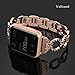 Valband For Apple Watch Band 38mm 42mm, Stainless Steel Bling Wristband Replacement Strap for Apple Watch Series 3 Series 2 Series 1 Nike+ Sport Edition (38mm, Rose Gold)