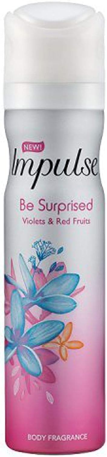 Impulse Deodorant 75ml BE SURPRISED 6 PACK, 112.5 ml (Pack of 4)