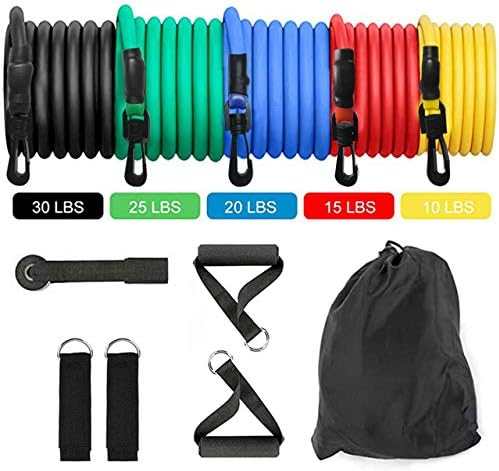 Mdsfe 11pcs/set Pull Rope Fitness Exercises Resistance Bands Latex Tubes Pedal Excerciser Body Training Workout Yoga Rubber Loop Tube - 11pcs