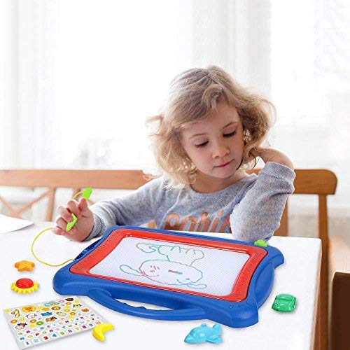 NextX Magnetic Drawing Board Write and Learn Creative Toy, Blue-Red