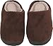 LUXEHOME Men's Slip On Indoor/Outdoor Coral Fleece Footwear/Slipper (10-11, Coffee)