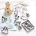 ShengHai 3D Christmas Cookie Cutter Set - 14 Piece Favorite Holiday Cookie Cutters, Include: Christmas Gingerbread House, Snowman, Christmas Tree, Deer and Sled