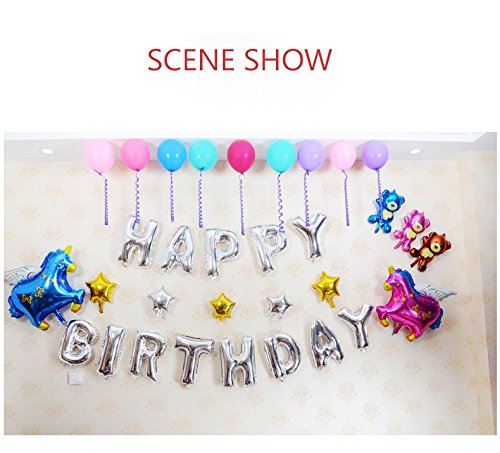 Zeato Single Alphabet Letter G Air Inflation Aluminum Foil Film Balloon [Non-Floatable] Celebration Party Multiple Occasions Home Decoration Supplies (Silvery,16 inch) - Thumbnail 3
