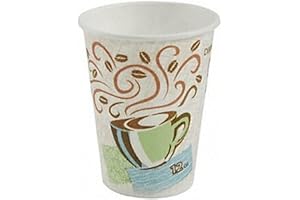 Dixie PerfecTouch 12oz Insulated Paper Hot Cup by GP PRO (Georgia-Pacific), Fits Large Lids, Coffee Haze, 5342CD, 1000 Count (50 Cups Per Pack, 20 Packs Per Case)