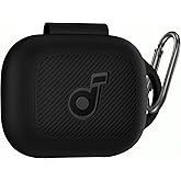 Geiomoo Silicone Protective Case for Anker Soundcore C30i, Soft Cover with Carabiner (Black)