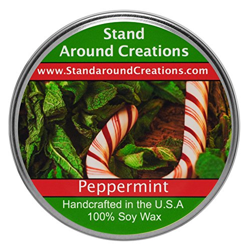 Premium 100% All Natural Soy Tureen Candle - 3 oz. - Peppermint: Mint essential oil creates a"true to life" scent of this much-loved winter candy. Made w/peppermint essential oil. - Thumbnail 3