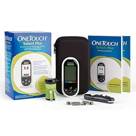 GLUCOMETRO ONETOUCH SELECT PLUS + PINCHADOR +10 TIRAS + FUNDA