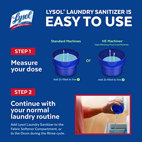 Lysol Sport Laundry Sanitizer Additive, Sanitizing Liquid for Gym