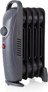 Warmlite 650W Oil Filled Radiator 5 Fin with Adjustable Thermostat