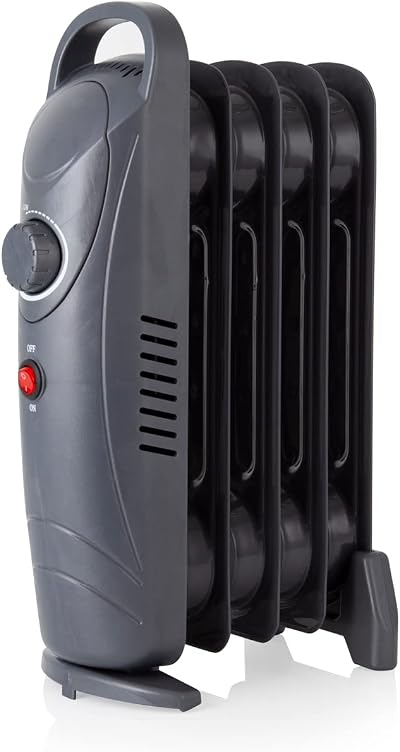 Warmlite 650W Oil Filled Radiator 5 Fin with Adjustable Thermostat