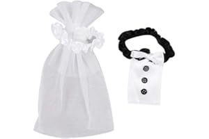 2 Pcs/Set Bridegroom Bride Champagne Flute Wine Glass Cover Wedding Party Decor Durable and clever