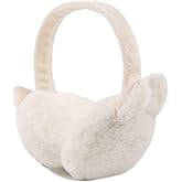 Peecabe Winter Kids Earmuffs Warm Girl Ear Muffs For Toddler Kid Children Earmuff with Cat Ears Girls Ear Warmer (White Bunny)