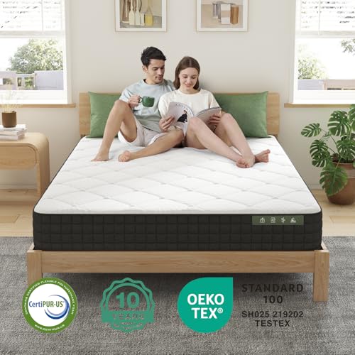 Novilla Matelas 90x190, 20 cm, Matelas Memoire de Forme, Mousse en Fibre de Bambou, Matelas Réversible à Deux Faces Utilisables, Sommeil Frais, Certifié OEKO-TEX, Excellent Confort et Respirable