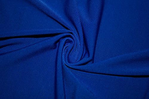 ITY Solid 2-Way Stretch Knit Polyester Lycra Spandex Apparel Craft Dance Dress Fabric 56"-58" Wide By The Yard (Royal Blue)