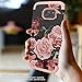 RabeMall Samsung Galaxy S7 Edge Case Unique Pretty Flowers for Girls/Women Anti-Fingerprint Three Layer High Impact Resistant Hybrid Shockproof Protective Cover,Floral Rose Gold