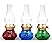 Anpress Decorative Rechargeable Flameless Candle Lantern, Vintage Oil Table Lamp with Blow ON/OFF Control, Dimmer Control Key, Kerosene Lamp, Bedside Lamp,Small Night Light (Red)