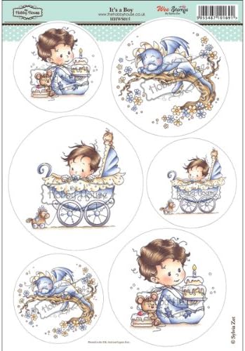 Hobby House HHWS015 Wee Stamps Topper Sheet, 8.3 by 12.2-Inch, It is a Boy