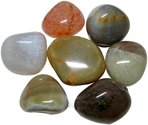 Prisha Multi Carnelian Decorative Stones For Garden Beach Stone Rocks Pebbles Aquarium Lake Collection for Outdoor & Indoor Home Garden Decoration,Arts & Crafts Projects,Party Favors(2.2 Lbs)