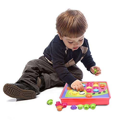 6 Mushrooms+Matching+Pegboard+Educational+Preschool