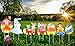Jumbo Easter Yard Signs Easter Outdoor Decoration with Egg and Bunny, Pack of 8, Double-sided Printing