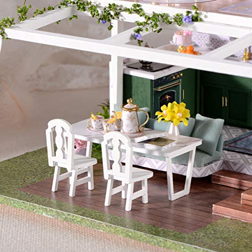 GuDoQi DIY Miniature Dollhouse Kit, Tiny House kit with Music, Miniature House Kit 1:24 Scale Monet Garden, Great Handmade Crafts Gift for Birthday Easter Day