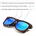Real Solid Handmade Zebra Wood Wooden Sunglasses for Men & Women, Polarized Lenses (Ice Blue Lens)