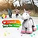 HOVER HEART Rechargeable 6V/7A Plush Animal Ride On Toy for Kids (3~7 Years Old) with Safety Belt (Unicorn)
