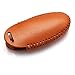 Genuine Leather Car Remote Key Holder Case Cover For Nissan Qashqai Sylphy Tiida X-Trail Teana 4-Button Brown
