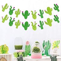 Yaaaaasss! Fiesta Banner Cacti Garlands Green Glitter Mexican Theme Party Decor Llama Party Supplies