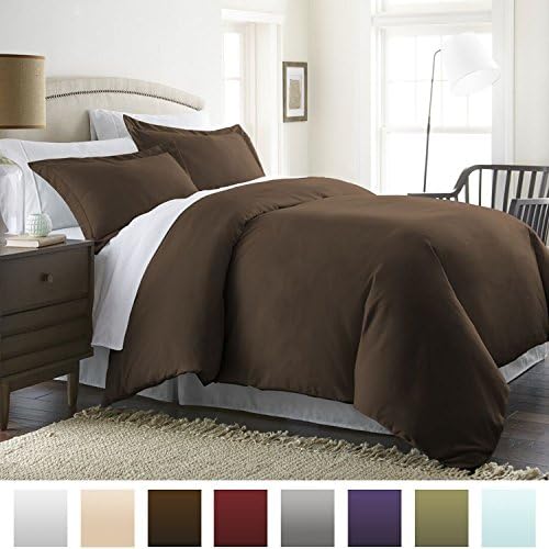 Danish Hotel Collection Super Soft 1000 TC Duvet Cover 1 PC - Hypoallergenic - KING, Chocolate