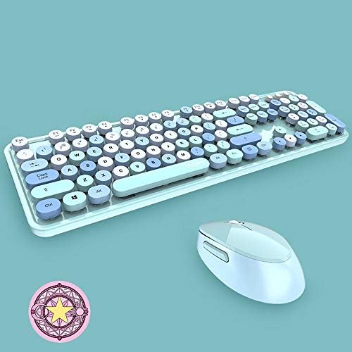 Tonini Wireless Keyboard And Mouse Combo Sweet Mixed Color Cute Keyboard 2 4g Usb Ergonomic Keyboard And Mouse Combo For Computer Laptop Pc Desktops Mac Color Blue Buy Online At Best Price
