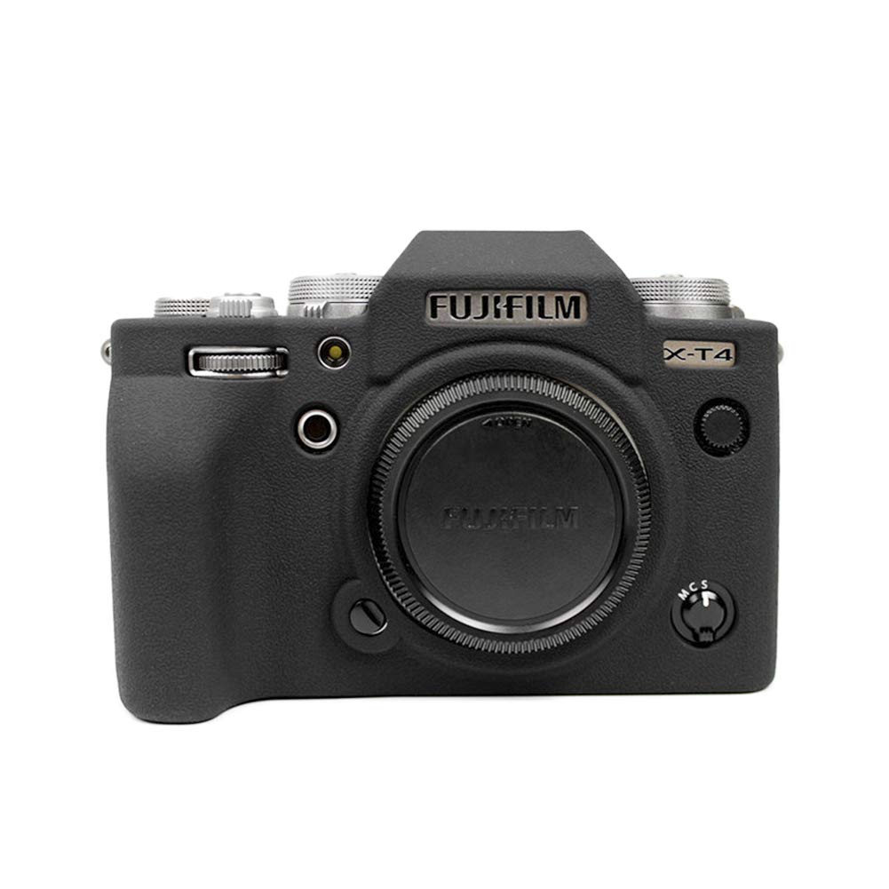 MUZIRI KINOKOO Silicone Cover for Fuji X-T4 Protective Case Fujifilm X-T4 Silicone Case Rubber Skin (Black)