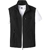 Gihuo Mens Vest Casual Lightweight Vests Summer Sleeveless Jackets for Travel Hiking Fishing