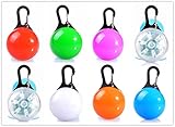 TLT LED Clip-on Safety Light Colorful Collar Light Keychain Light LED027, Pack of 8, Assorted Colors