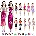 UCanaan 39Pcs Doll Clothes and Accessories for 11.5'' Barbie Dolls (Includes 10 Set Random Pattern Casual Fashion Dresses + 10 Pairs Shoes + 10 Hangers + 5 Pcs of Bags + 4 Sling Clothes)