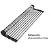Dish Rack, Aiduy Roll Up Dish Drying Rack Dish Drainer Over the Sink Drying Rack Folding Sink Rack for Kitchen - Premium Stainless Steel