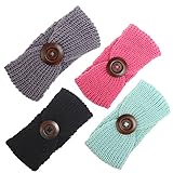 Ranipobo Pack of 4 Baby Girl Knit Crochet Turban Warm Headbands Bowknot Band