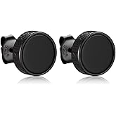 Bandmax 925 Sterling Silver Black Agate Earrings for Men, Classic Round Natural Onyx Stud Earring Mens Ear Jewelry Gift for Husband Son Grandson