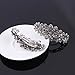 Frcolor 2pcs Crystal Bridal Hair Clip Retro Silver Hairpin Rhinestone Hair Barrette