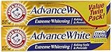 ARM & HAMMER Advance White Extreme Whitening Baking Soda and Peroxide Toothpaste, Fresh Mint, Twin Pack 6 oz