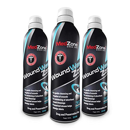 MedZone Piercing Aftercare and Wound Sterile Saline Spray Wash, 8 Ounce