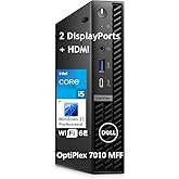 Dell OptiPlex 7010 Micro Desktop pc for Bussiness & Home, Intel 6-Core i5-12400T, 16GB DDR4 RAM, 512GB PCIe SSD, WiFi 6E, HDMI, 2 DisplayPorts, Windows 11 Pro