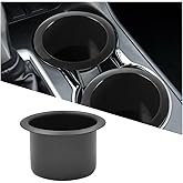 Norkmdi 2PCS Car Cup Holder Insert Replacement, Black | aluminum alloy construction, recessed insert design, replacement cup holder accessory, fits vehicle interior applications